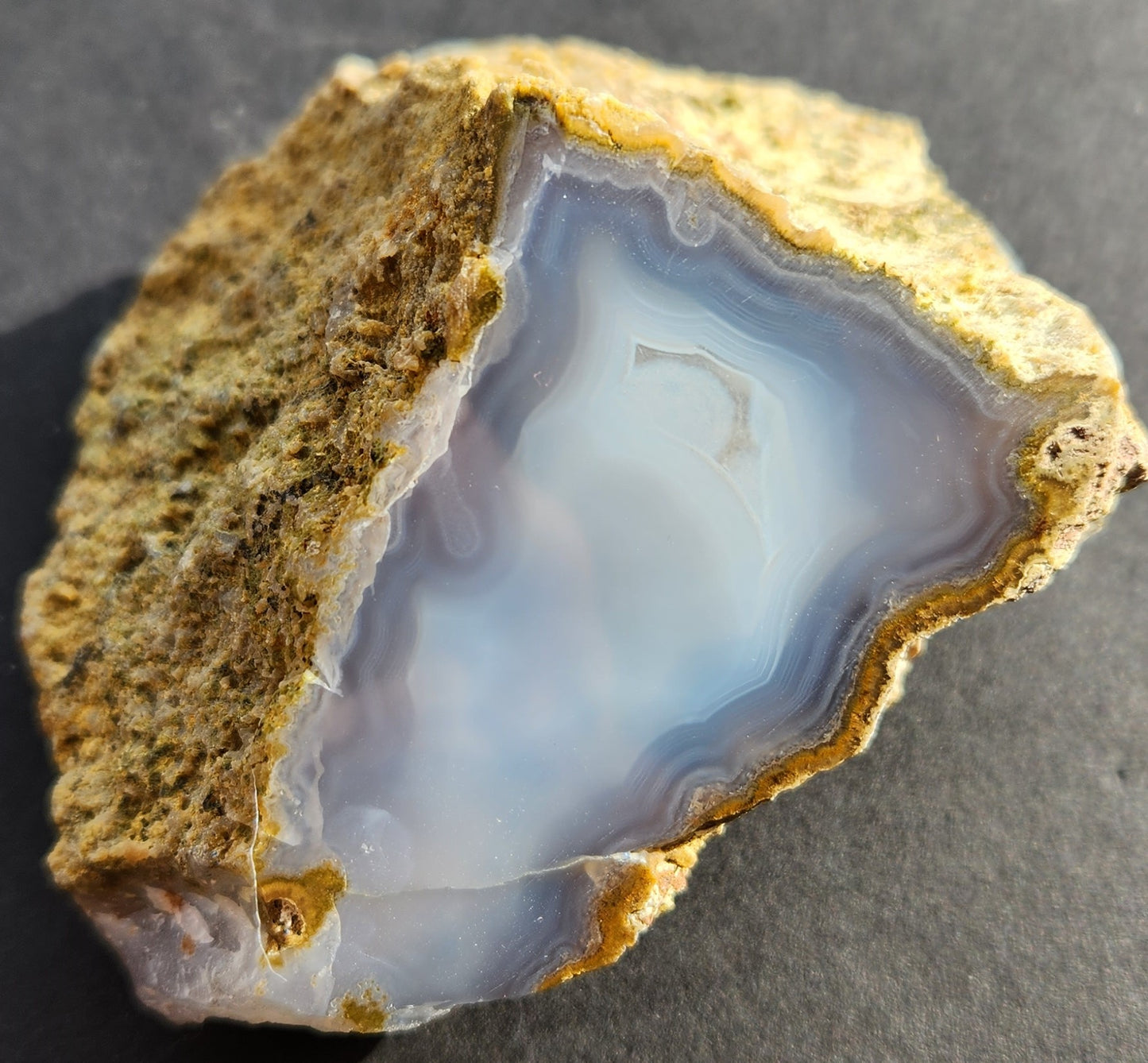Polished Face Blue Agate
