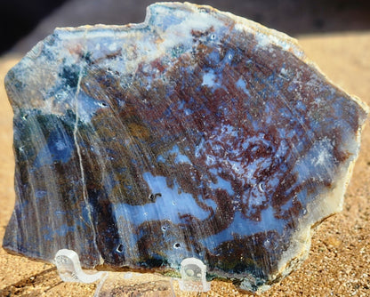 Rodeo Flats Rouge/Vert/Orange Plume Agate Dalle (embout)