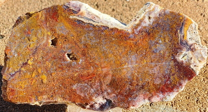 Losa de ágata musgosa roja/naranja de Gap Creek