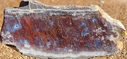 Rodeo Flats Red/Orange Plume Agate Slab