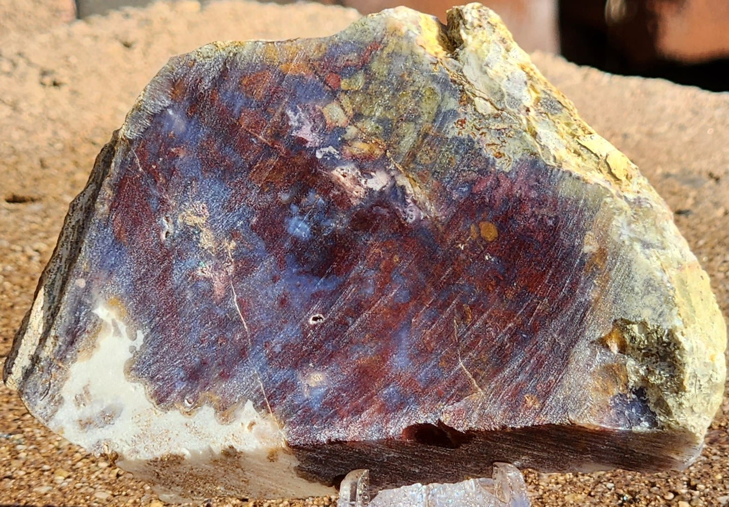 Losa de ágata con penacho rojo/naranja de Rodeo Flats