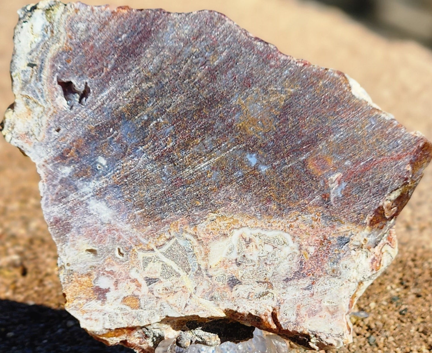 Agate mousse rouge/orange Gap Creek avec dalle Onyx