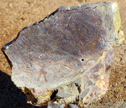 Agate mousse rouge/orange Gap Creek avec dalle Onyx