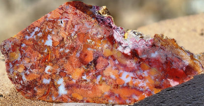Rodeo Flats Red/Orange Moss Agate Slab (end piece)