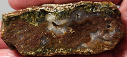 Rodeo Flats Dalle d’agate mousse rouge/orange (pièce d’extrémité)