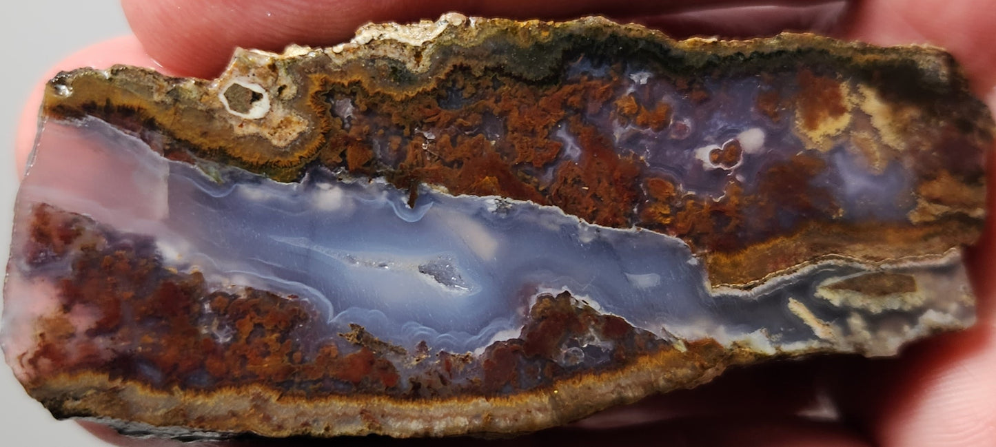 Rodeo Flats Blue with Red/Orange Moss Agate Slab (End Piece)