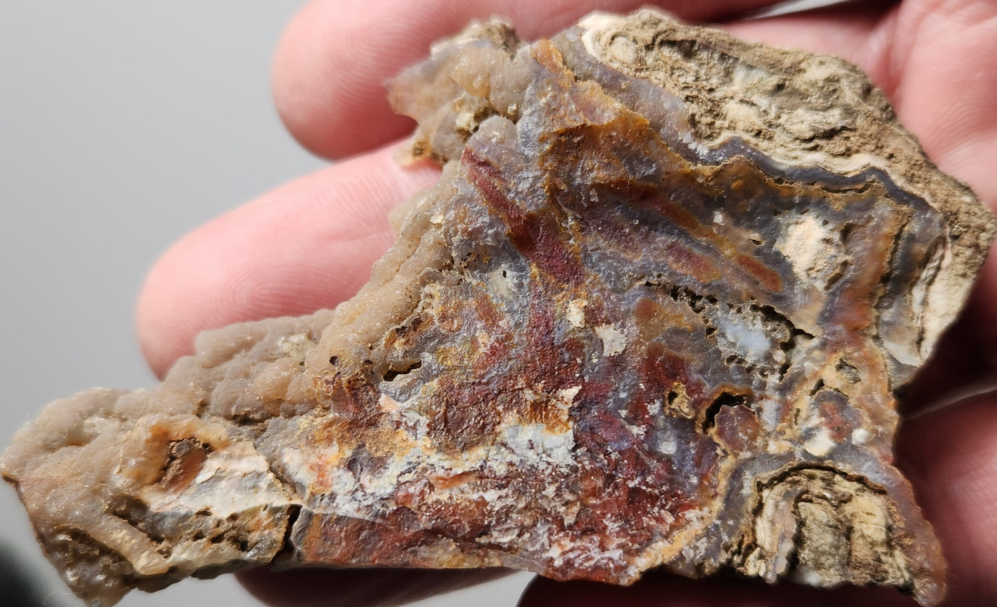 Rodeo Flats Blue Fortification avec panache rouge et dalle d’agate onyx (pièce d’extrémité)