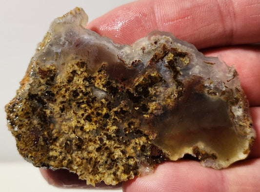 Bloody Basin Plume Agate Slab (End Piece)