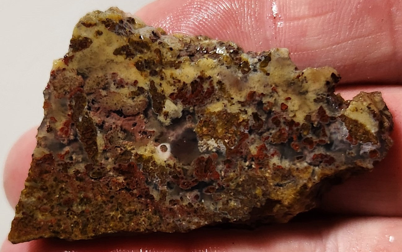 Bloody Basin Plume Agate Slab