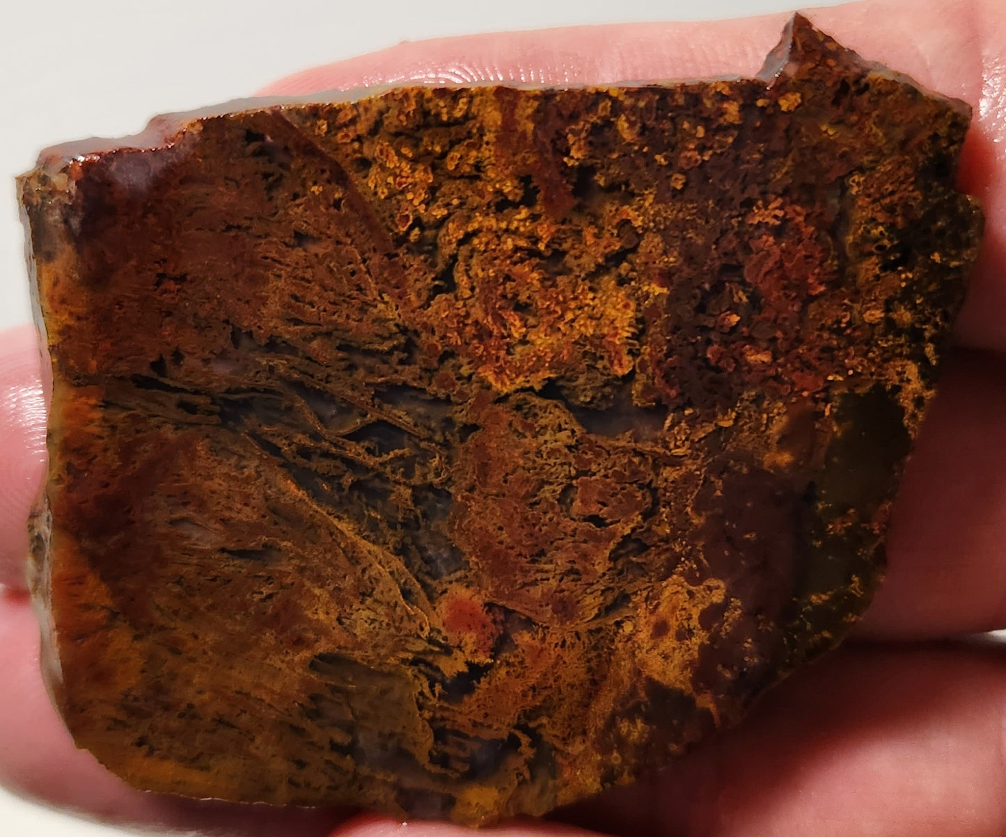 Bloody Basin Plume Agate Slab
