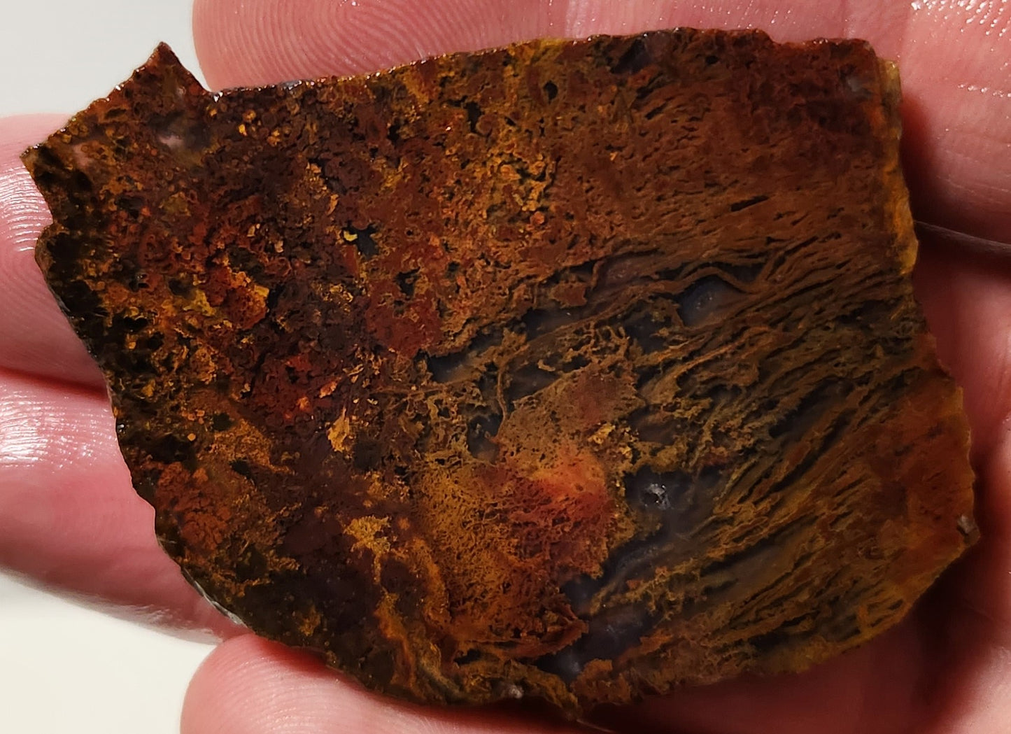 Bloody Basin Plume Agate Slab