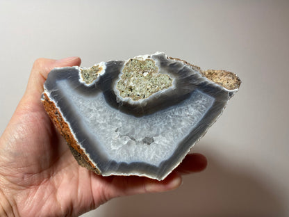 Spécimen d'agate/cristal de Luna