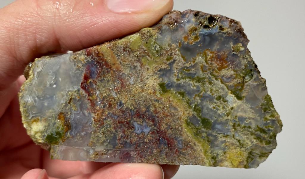 Rodeo Flats Losa de ágata musgo verde claro/rojo/amarillo