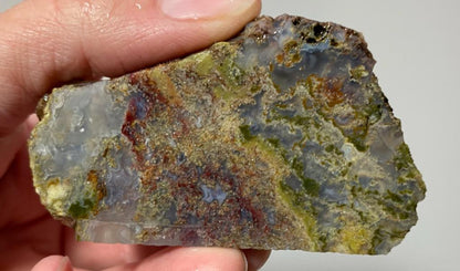 Rodeo Flats Losa de ágata musgo verde claro/rojo/amarillo