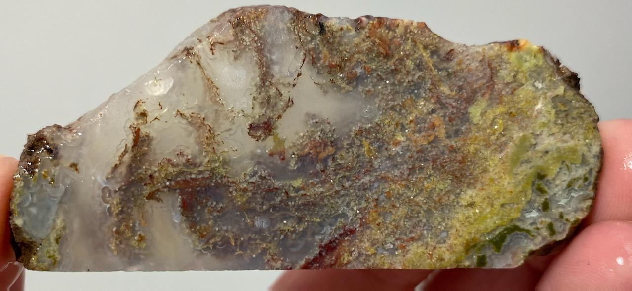 Rodeo Flats Clear Green/Red/Yellow Moss Agate Slab